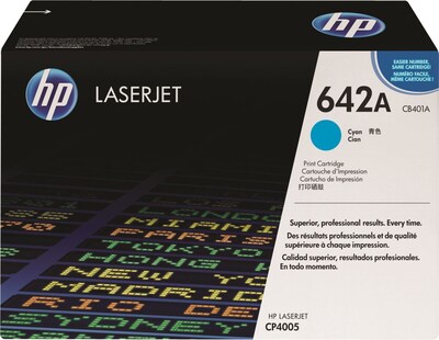 HP 642A Cyan Standard Yield Toner Cartridge (CB401A)