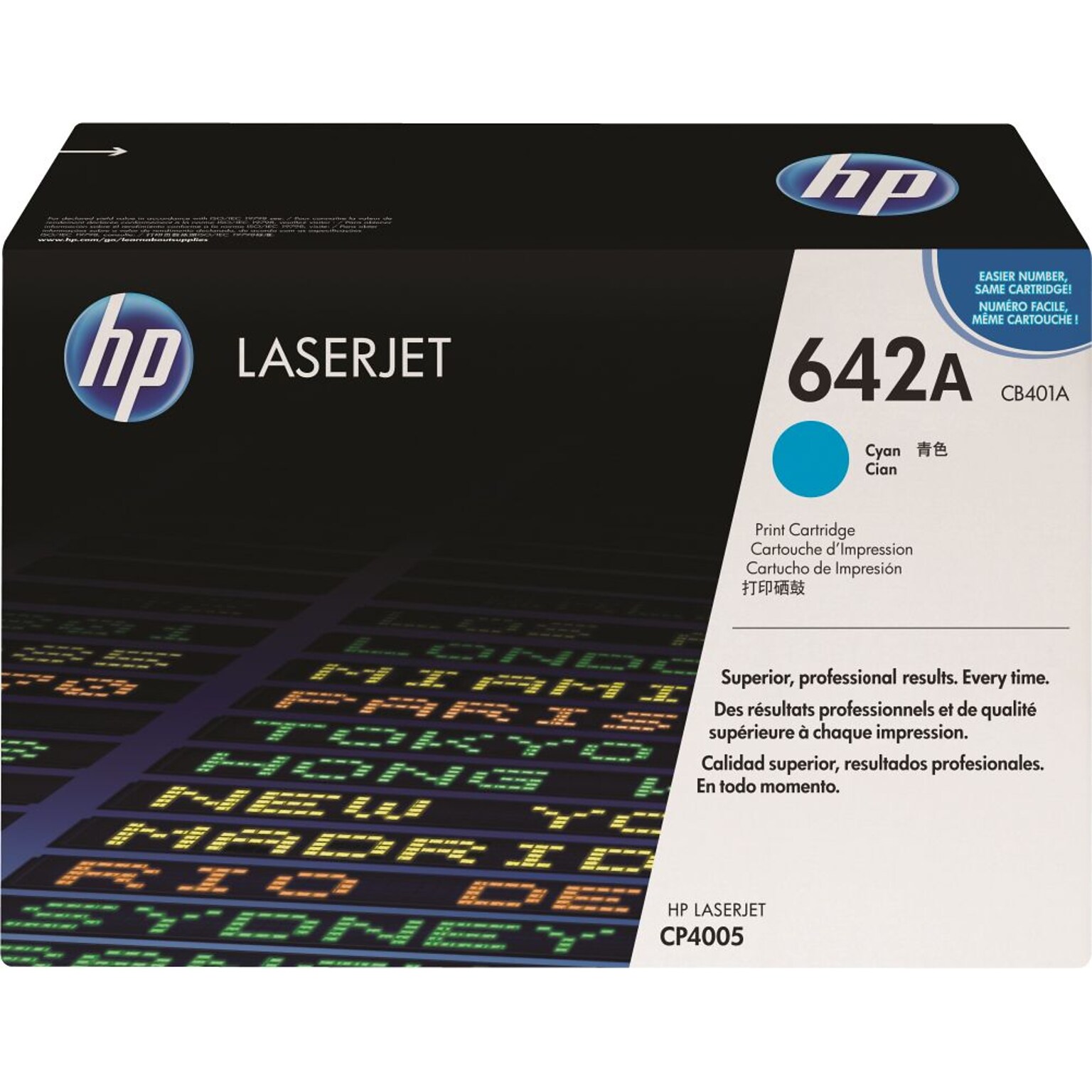 HP 642A Cyan Standard Yield Toner Cartridge (CB401A)