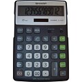 Sharp ELR297BBK 12-Digit Desktop Calculator, Black