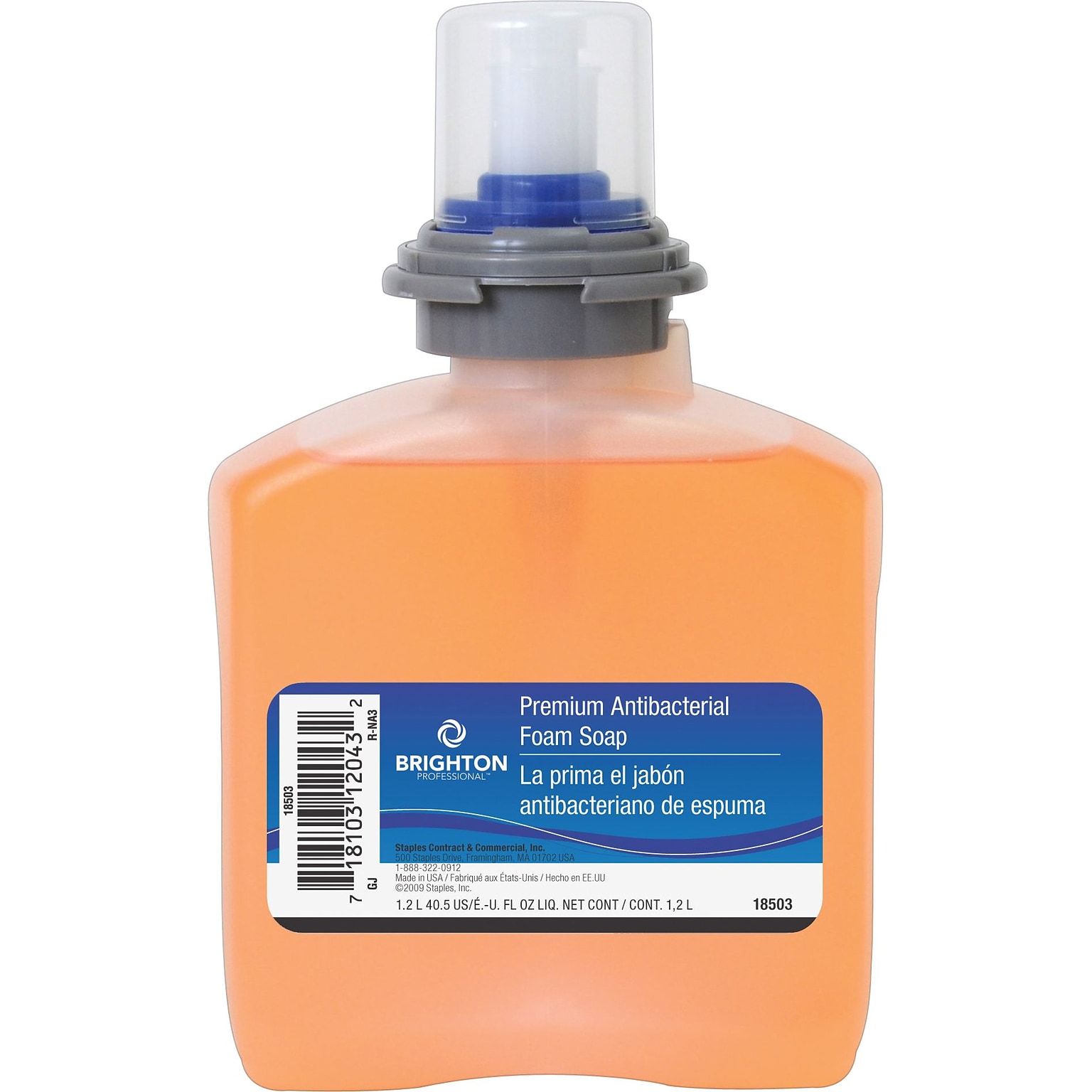 Brighton Professional™ Antibacterial Foam Soap Refill, 1,200ml, 2/Case (18503-CC)