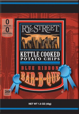 Rye Street® Kettle Cooked Blue Ribbon Bar-B-Que Potato Chips, 1.5 oz. Bags, 55 Bags/Box
