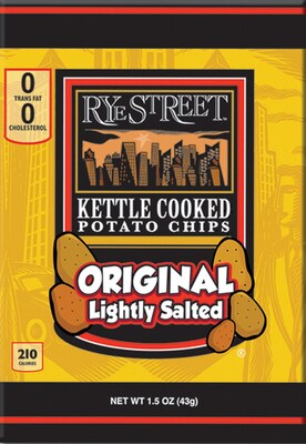 Rye Street® Kettle Cooked Original Lightly Salted Potato Chips, 1.5 oz. Bags, 55 Bags/Box