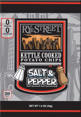 Rye Street® Kettle Cooked Salt & Pepper Potato Chips, 1.5 oz. Bags, 55 Bags/Box