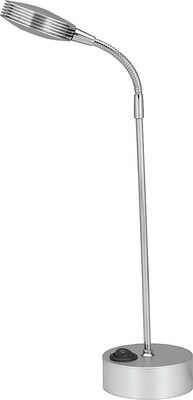 V-LIGHT LED Task Lamp with Gooseneck Arm, 11.4H, Brushed Nickel (VS01126BN)
