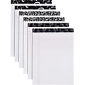 TOPS® Designer Narrow Ruled Pads, Black/White, 6/Pack (20497)