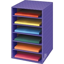 Fellowes 6-Shelf Storage Organizer, 18H x 12W x 13 1/4D, Purple