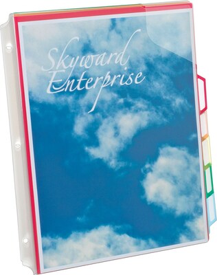 Esselte® Multi-Tab Full Pocket Poly Folder, 5 Tab