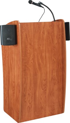 Oklahoma Sound The Vision Lectern with Sound, Wild Cherry, 46H x 24W x 21D