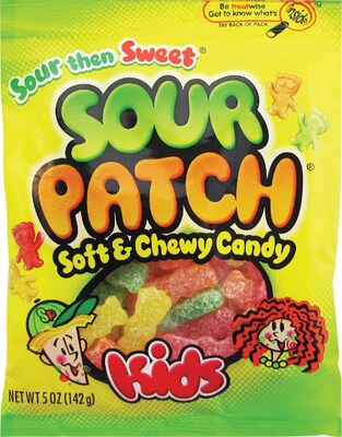 Sour Patch Kids Assorted Gummy Candy Candy 5 oz, 12/Carton (JAR1506225)