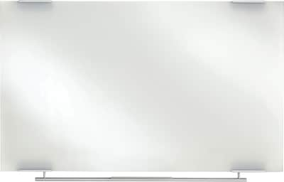 Iceberg Clarity Glass Dry-Erase Board, Aluminum Brackets, Frameless, 48W x 36H (ICE31140)