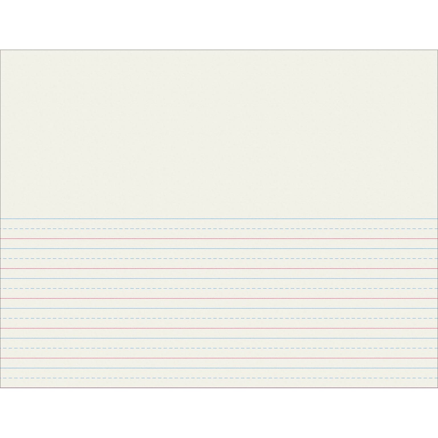Pacon Storybook Paper for DNealian Programs 8-1/2 x 11, 1/2 Long Way Ruled, White, 500 Sheets/Pack (PAC2693)