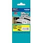 Brother P-touch TZe-FX631 Laminated Flexible ID Label Maker Tape, 1/2" x 26-2/10', Black on Yellow (TZe-FX631)