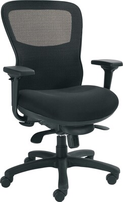 Offices To Go® Executive Chair, Mesh, Black, Seat: 22 1/2W x 19 - 21 1/2D, Back: 20W x 23H