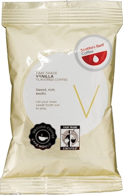 Seattles Best® Fair Trade Vanilla Blend Ground Coffee, Regular, 2 oz., 42 Packets
