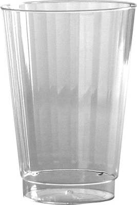 WNA Classic Crystal Plastic Cold Fluted Tumbler, 12 oz., Clear, 20 Cups/Pack, 12 Packs/Carton (WNACC