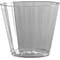 WNA Classic Crystal Plastic Cold Fluted Squat Tumbler, 9 oz., Clear, 20 Cups/Pack, 12 Packs/Carton (
