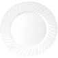 WNA Classicware Plastic Plates, 7.5", White, 180/Carton (WNACW75180W)