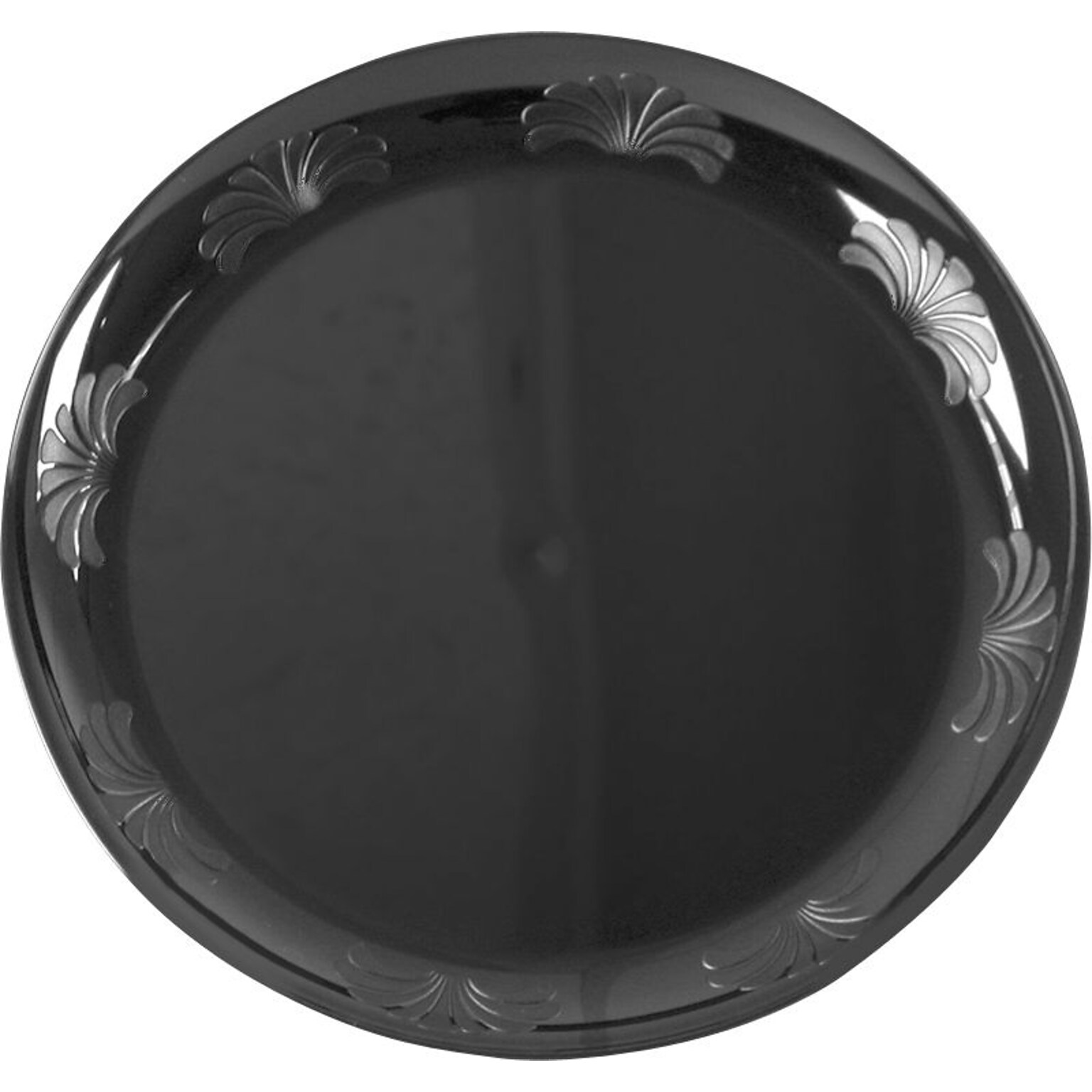 WNA Designerware Plastic Plates, 9, Black, 180/Carton (WNADWP9180BK)