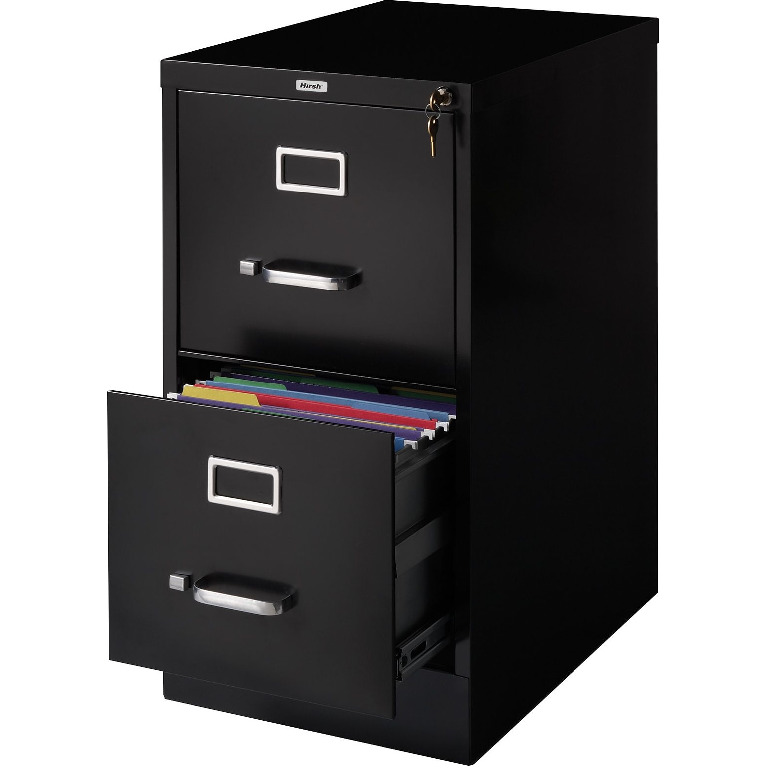 Quill Brand® 2-Drawer Vertical File Cabinet, Locking, Letter, Black, 22D (22335D)