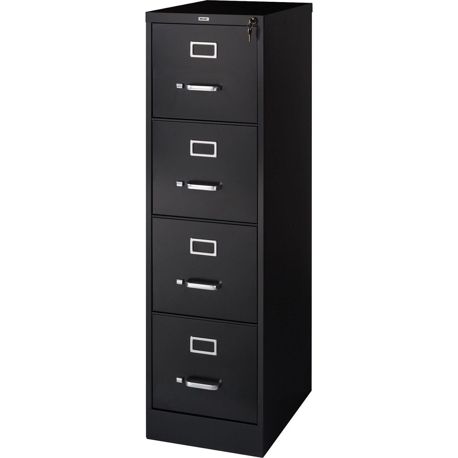 Quill Brand® 4-Drawer Vertical File Cabinet, Locking, Letter, Black, 22D (22337D)