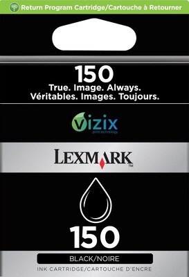 Lexmark 150 Black Ink Cartridge, Standard Yield (14N1607)