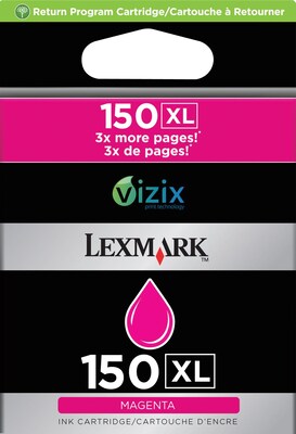 Lexmark 150XL Magenta Ink Cartridge, High Yield (14N1616)