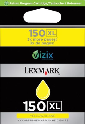 Lexmark 150XL Yellow Ink Cartridge, High Yield (14N1618)