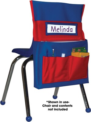 Carson-Dellosa Chairback Buddy™ Pocket, Blue with Red Pockets, All Grades (158035)