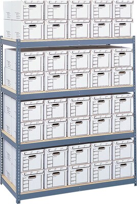 Safco 4-Shelves Steel Pack Archival Shelving, 69", Gray (5260)