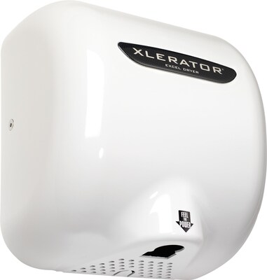 XLERATOR XL-BW 110-120V Hand Dryer with Noise Reduction Nozzle, White Thermoset Resin Cover