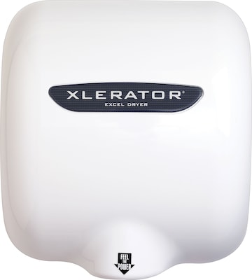XLERATOR® XL-WV 208-277V Hand Dryer with Noise Reduction Nozzle, White Epoxy Painted Cover