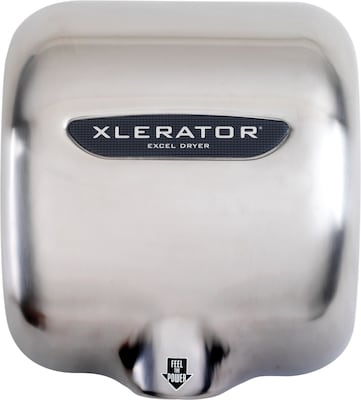 XLERATOR XL-SB 110-120V Hand Dryer with Noise Reduction Nozzle, Brushed Stainless Steel Cover