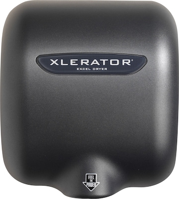 XLERATOR® XL-GRV 208-277V Hand Dryer with Noise Reduction Nozzle, Graphite Painted Cover