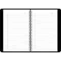 Blueline DuraFlex 1-Subject Professional Notebooks, 8.5 x 11, College Ruled, 80 Sheets, Black (B41