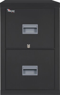 FireKing® 2-Drawer Vertical File Cabinet, Letter, Black, 32D (2P1831CBLI)