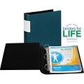 Samsill DXL/Contour Cover Heavy Duty 2 3-Ring Non-View Binder, Teal (17668)