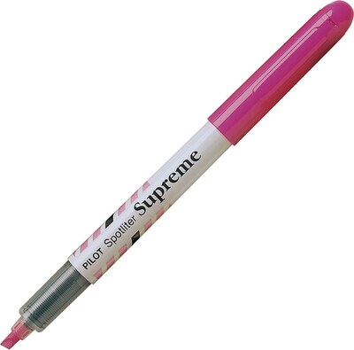 Pilot Spotliter Supreme Highlighters, Chisel Point, Pink Ink, 12/Pk