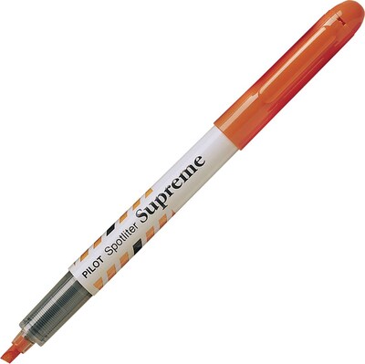Pilot Spotliter Supreme Fluorescent Highlighters, Chisel Tip, Orange Ink, Dozen (16009)