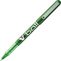 Pilot VBall Rollerball Pens, Extra Fine Point, Green Ink, Dozen (35209)