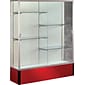 Waddell Spirit Series Display Case, 4-Shelf, Red, 72"H x 60"W x 16"D