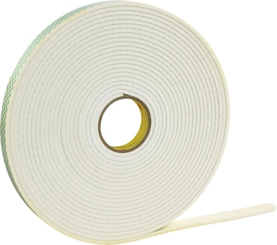 3M™ Double Sided Foam Tape, 1/2 x 5 yds., White (TDST9534462R)