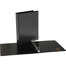 Simply® View Economy Binders with Round Rings, Black, 1/2