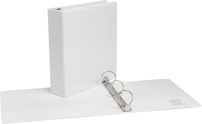 2 Simply™ View Binder with Round Rings, White, 12/Pack