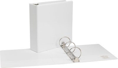 Simply® View Economy Binders with Round Rings, White, 3