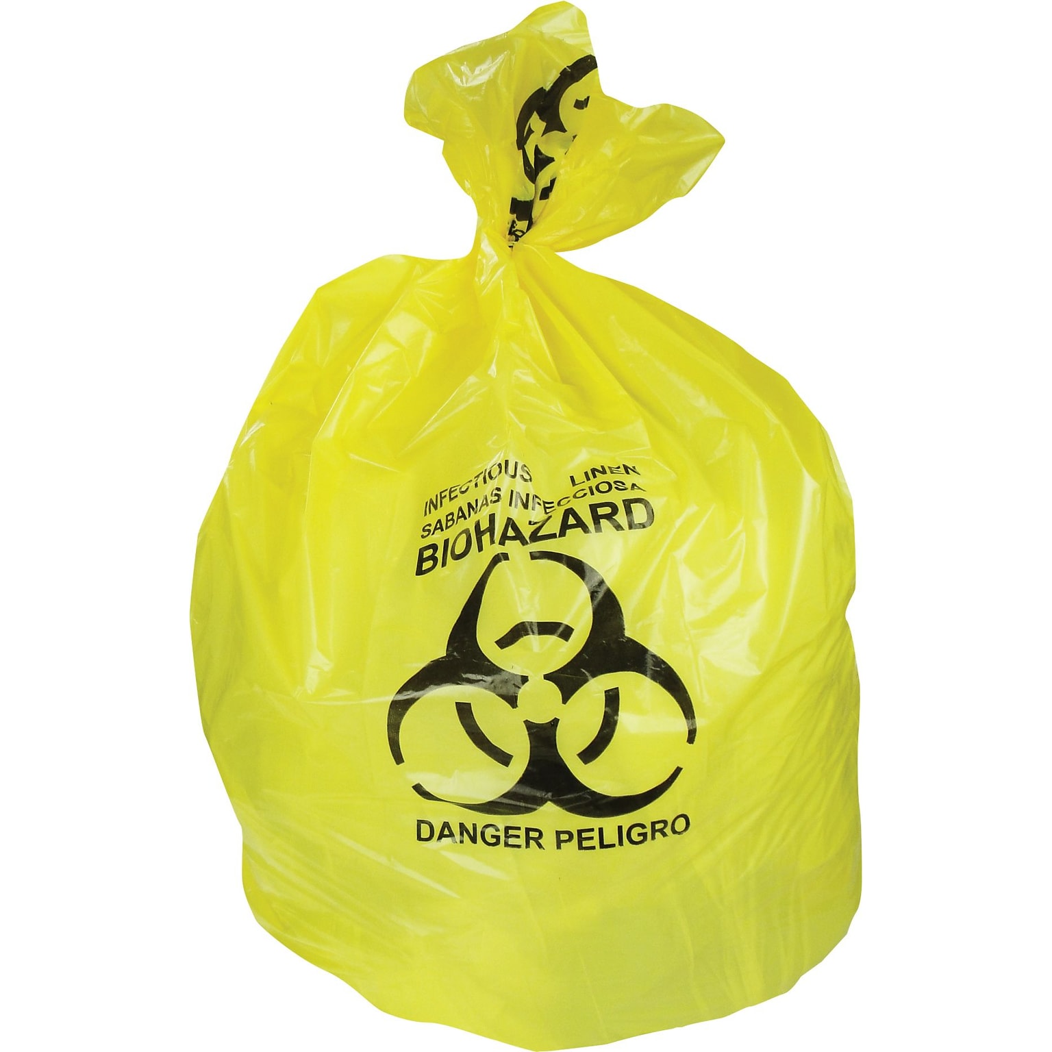 Heritage 30 Gal. Biohazard Liners, Yellow, 43L x 30W, 200/Carton (A6043PY)