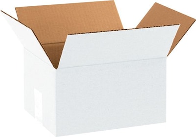 10 x 8 x 6 Shipping Boxes, 32 ECT, White, 25/Bundle (1086W)