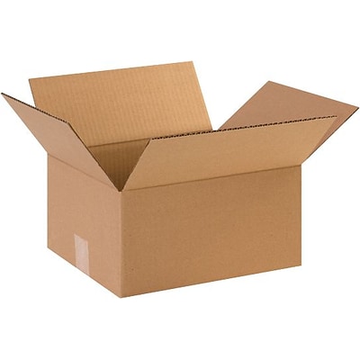 12 x 10 x 6 Shipping Boxes, Brown, 25/Bundle (HD12106)
