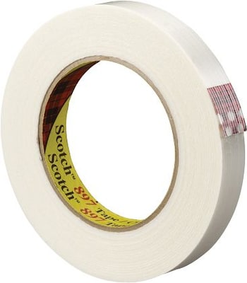 3M 897 6.0 Mil Strapping Tape, 2 x 60 yds., Clear, 6/Case (T9178976PK)