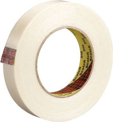 3M 898 Strapping Tape, 6.6 Mil, 1/2 x 60 yds., Clear, 12/case (T91389812PK)