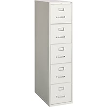Quill Brand® 5 File Drawers Vertical File Cabinet, Locking, Gray, Letter, 26.5D (21918D)